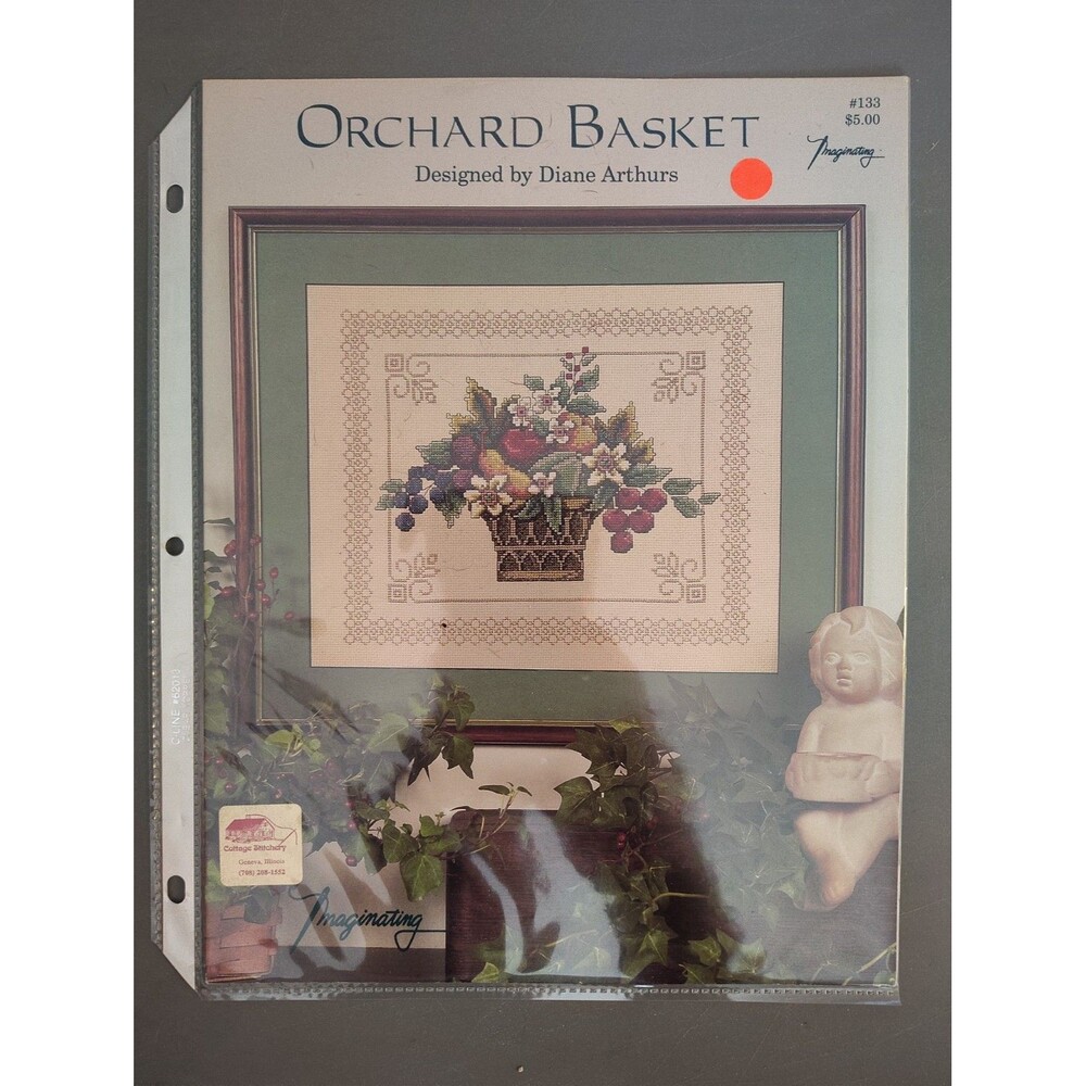 Imaginating Diane Arthurs Orchard Basket Floral Cross Stitch Pattern Chart #133